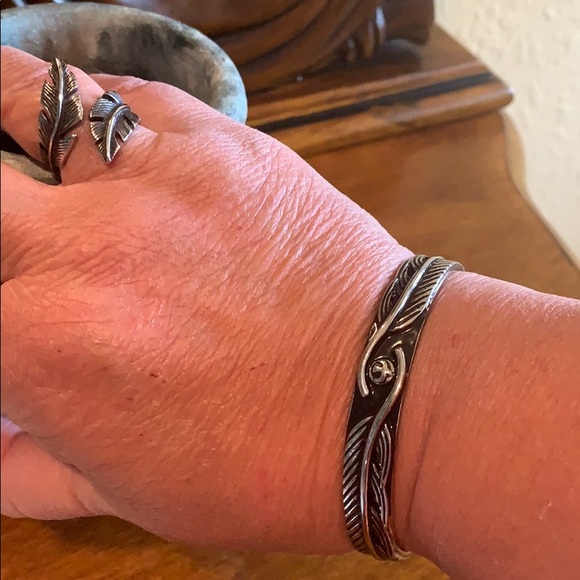 Feather bracelet stainless steel adjustable size - Picture 8 of 8